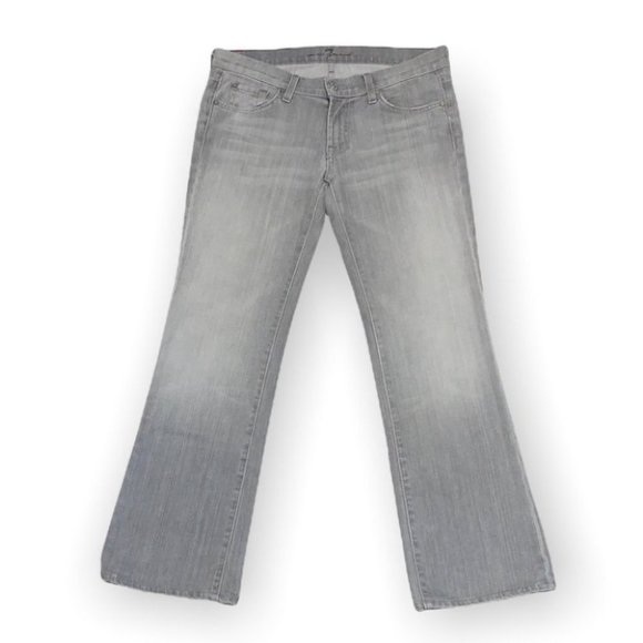 7 For All Mankind Women's Boot Cut Jeans - Light Gray - Picture 12 of 12